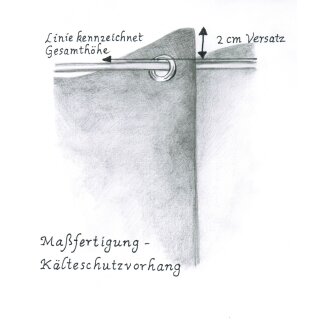 K&auml;lteschutzvorhang in der Frabe Anthrazit